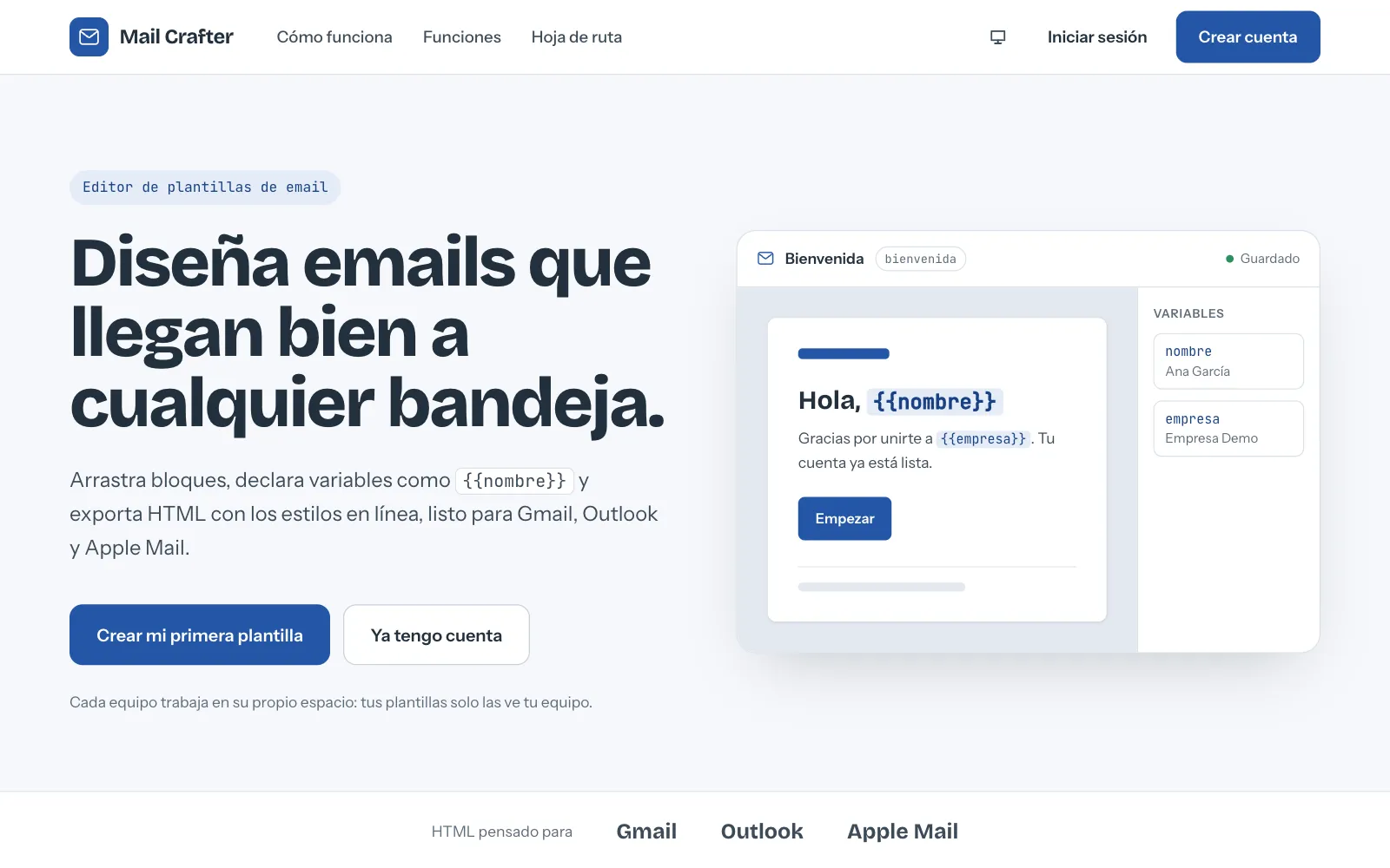 Portada: el editor de plantillas de email y lo que ofrece